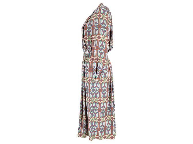 Tory Burch Midikleid mit geometrischem Druck aus mehrfarbigem Polyester Mehrfarben - Ansicht 2