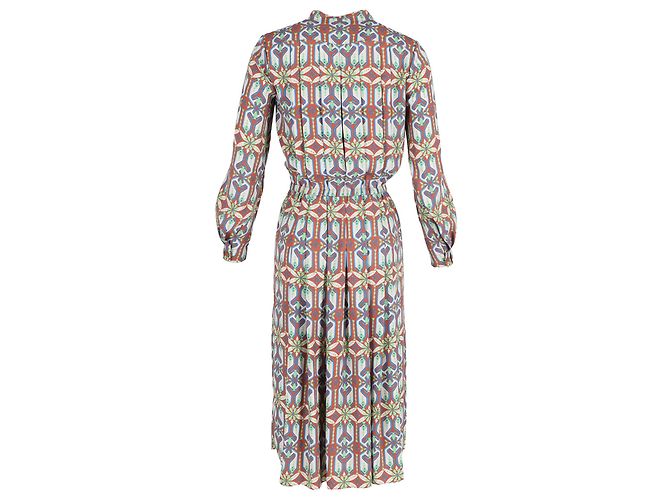 Tory Burch Midikleid mit geometrischem Druck aus mehrfarbigem Polyester Mehrfarben - Ansicht 3