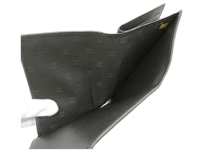 Cartera de cuero trifold negra de Chanel Negro - vista 6