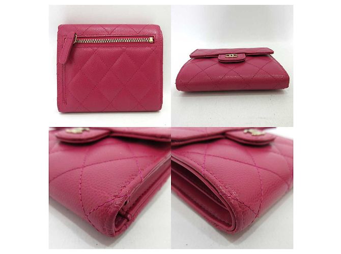 Portafoglio classico piccolo Chanel in pelle caviar Rosa - vista 2