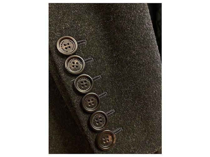 Burberry Prorsum Pre Fall 2011 Mantel von Christopher Bailey. Anthrazitgrau - Ansicht 10