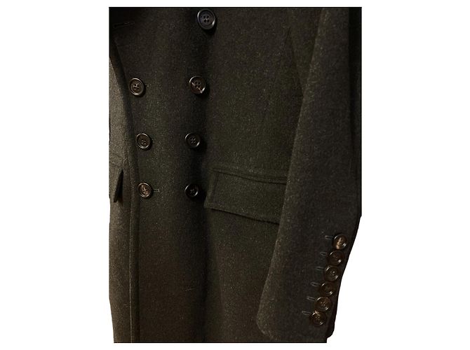 Burberry Prorsum Pre Fall 2011 Mantel von Christopher Bailey. Anthrazitgrau - Ansicht 6