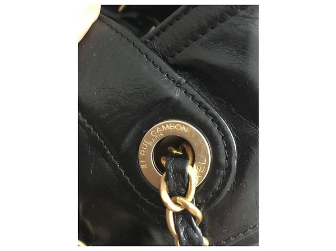 Borsa Tote Chanel in Pelle Nera Nero - vista 7