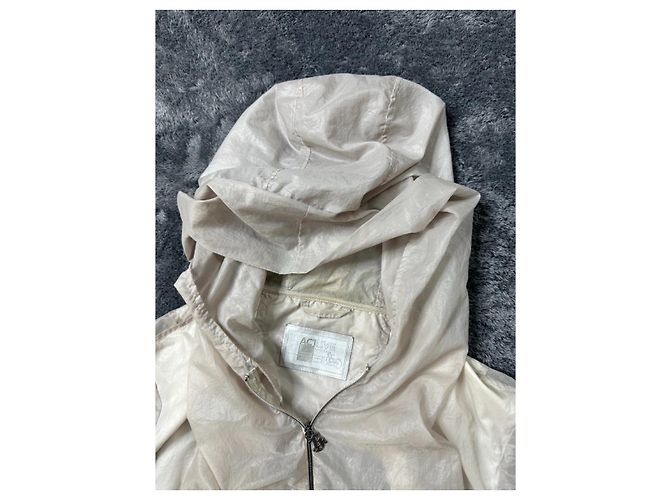 Marithé et François Girbaud Marithe Francois Girbaud años 00 impermeable transparente blanco. Gris - vista 3