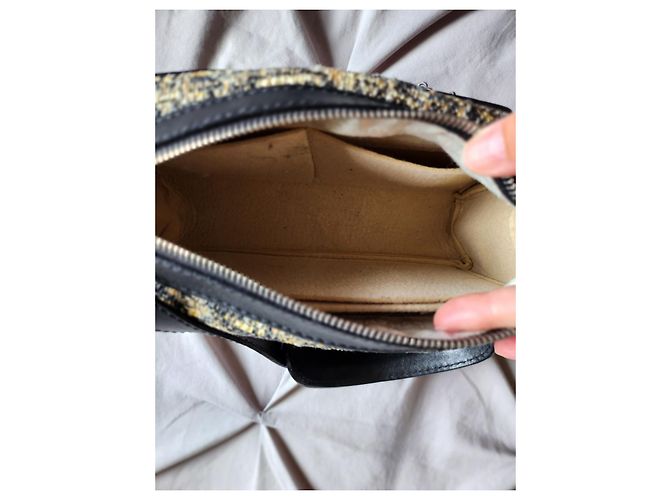 Chanel Coco Mark Umhängetasche Schwarz Beige - Ansicht 11