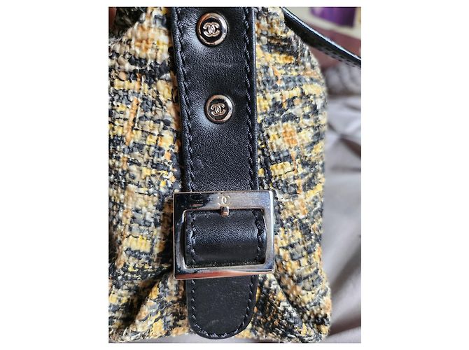 Chanel Coco Mark Umhängetasche Schwarz Beige - Ansicht 5