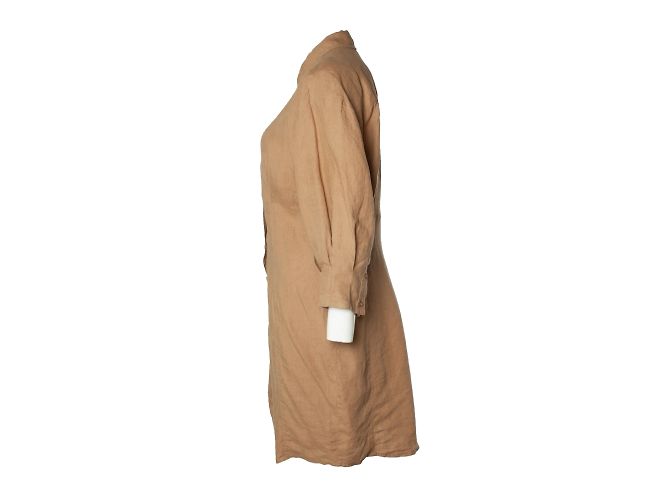Autre Marque Casa de Dagmar, vestido de lino marrón Castaño - vista 2