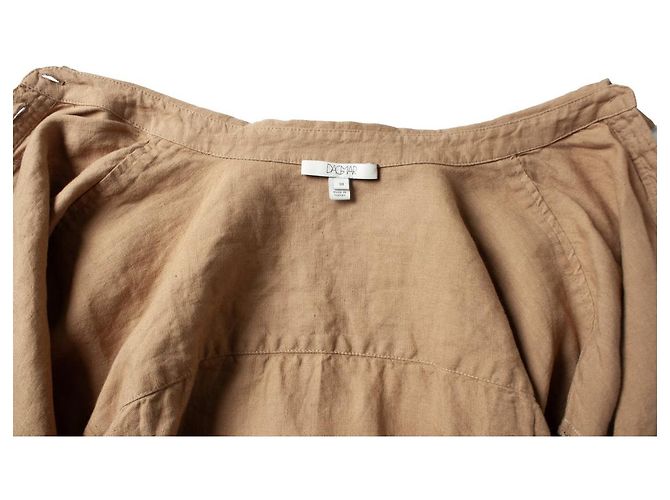 Autre Marque Casa de Dagmar, vestido de lino marrón Castaño - vista 7