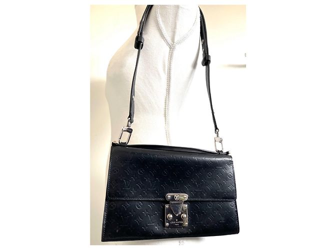 Borsa Louis Vuitton Monogram Mini Glace Anushka MM Nera in Pelle Nero - vista 2