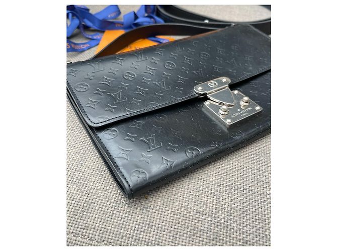 Borsa Louis Vuitton Monogram Mini Glace Anushka MM Nera in Pelle Nero - vista 4