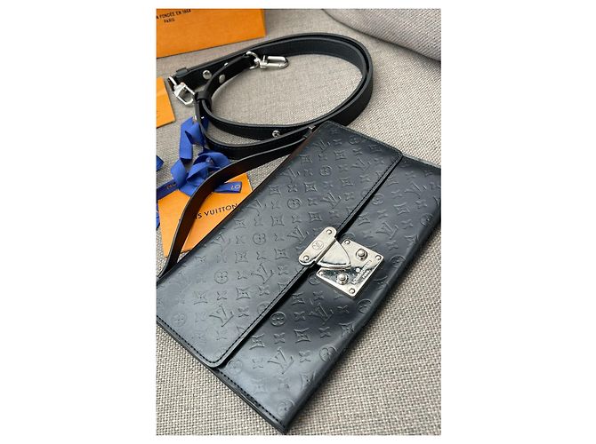 Borsa Louis Vuitton Monogram Mini Glace Anushka MM Nera in Pelle Nero - vista 5