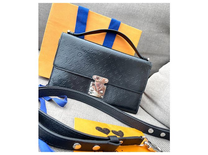 Borsa Louis Vuitton Monogram Mini Glace Anushka MM Nera in Pelle Nero - vista 6