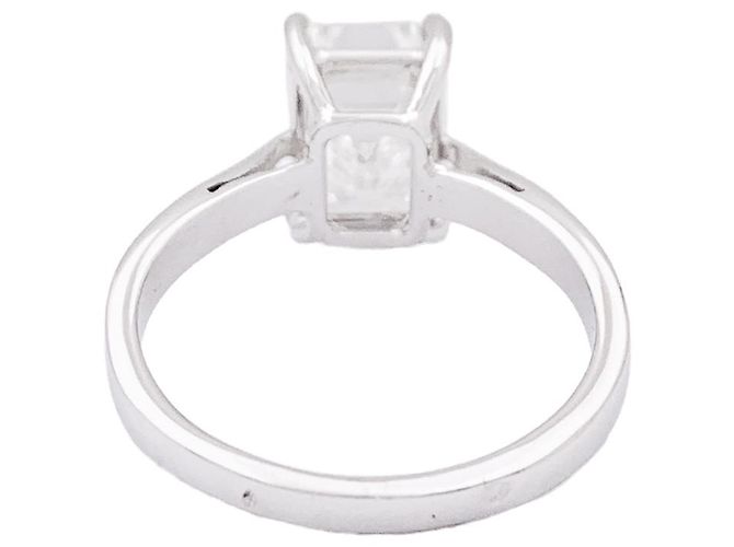 inconnue Ring im Smaragdschliff, Weißgold. - Ansicht 5