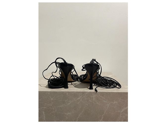 ERMANNO SCERVINO Sandali T.EU 38.5 Pelle Nero - vista 3