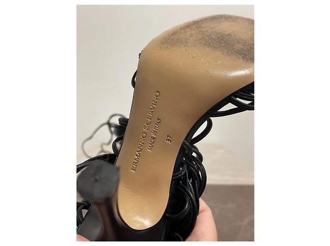 ERMANNO SCERVINO Sandali T.EU 38.5 Pelle Nero - vista 7