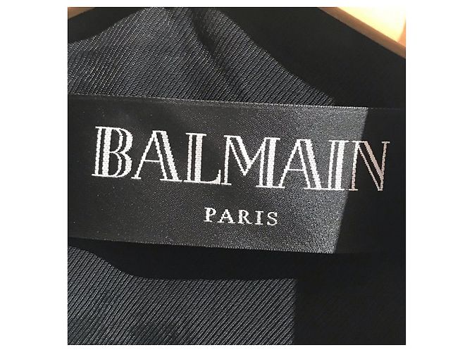 BALMAIN Jacken T.IT 38 Leder Schwarz - Ansicht 6