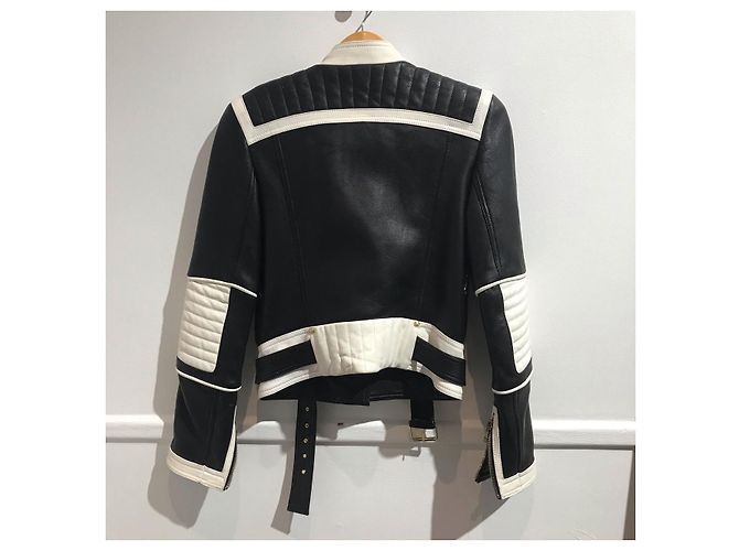 BALMAIN Jacken T.IT 38 Leder Schwarz - Ansicht 9