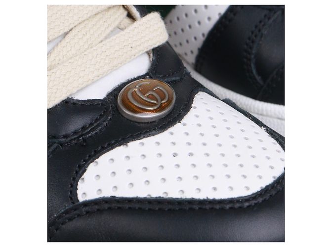 GUCCI - Sneakers stringate Gucci Screener in pelle nera (taglia 35,5) Nero - vista 5
