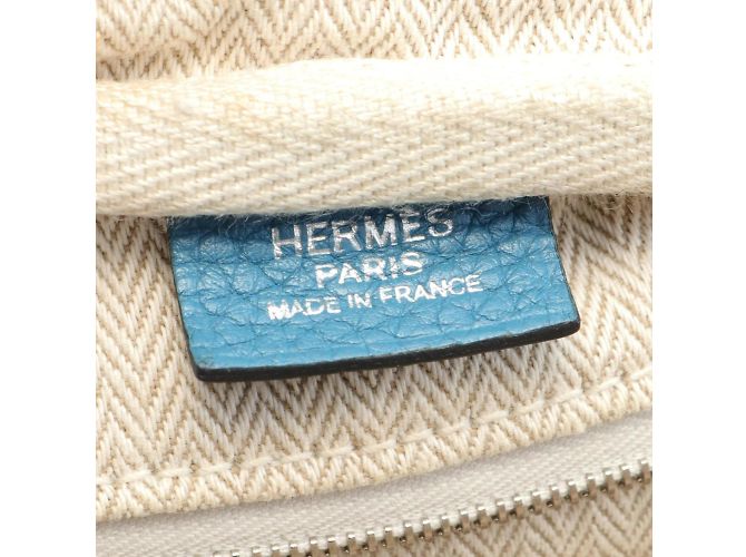 Hermès Borsa tote Hermes Victoria Elan 38 Blue Jean - vista 5