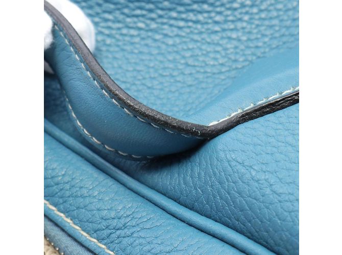 Hermès Borsa tote Hermes Victoria Elan 38 Blue Jean - vista 8