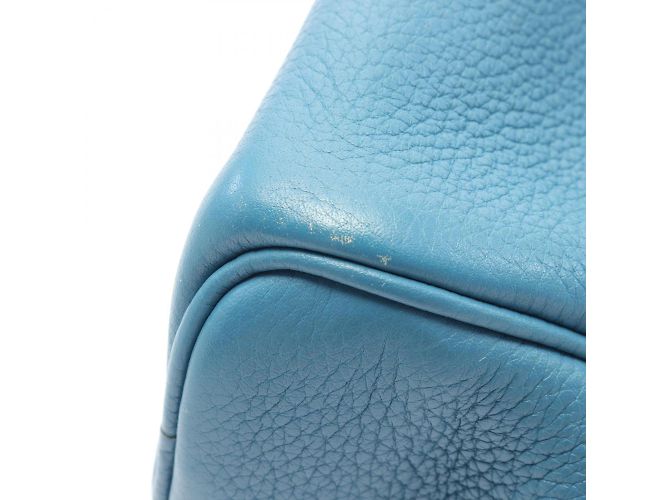Hermès Borsa tote Hermes Victoria Elan 38 Blue Jean - vista 9