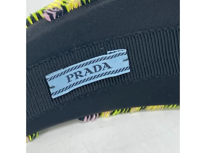 Diadema de nylon con logo triangular de Prada Rosa Amarillo - vista 5