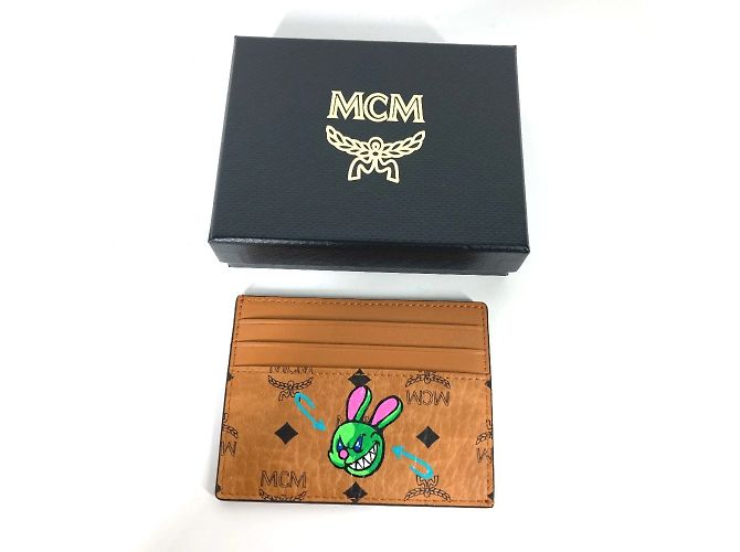 MCM Brown Leather Business Card Case - view 4
