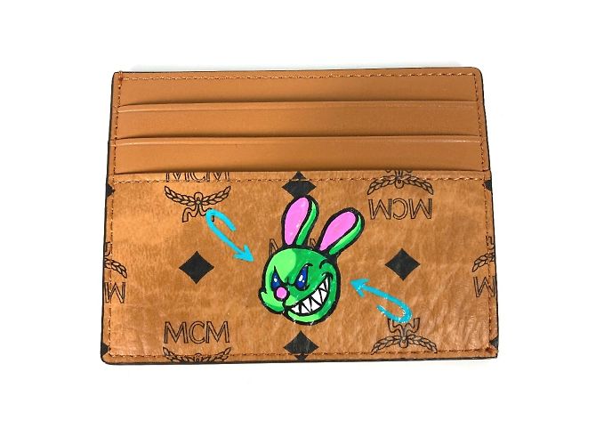 MCM Brown Leather Business Card Case - view 9