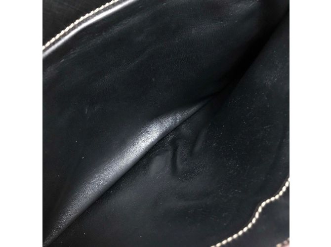 Borsa a tracolla Prada Saffiano Bijoux x Studs Nero Blu chiaro - vista 8