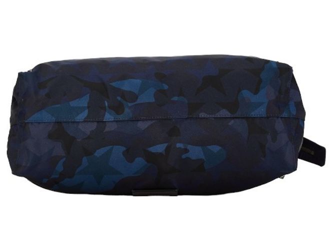 Borsa tote camouflage con borchie Valentino Blu Blu navy - vista 5