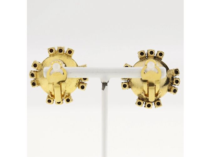 Orecchini a clip placcati in oro di Chanel con strass D'oro - vista 3