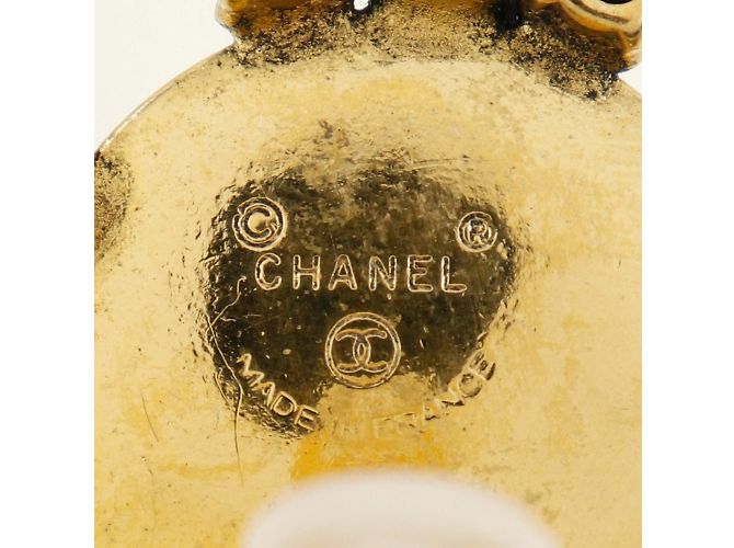 Orecchini a clip placcati in oro di Chanel con strass D'oro - vista 7
