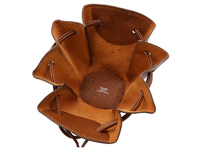 Hermès Pochette Hermes Vespa in pelle di capra marrone - vista 6
