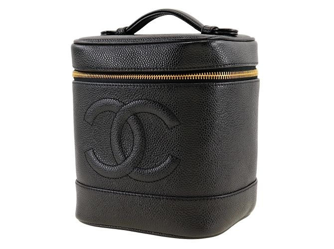 Borsa Vanity in pelle caviar di Chanel Nero - vista 2