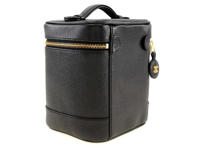 Borsa Vanity in pelle caviar di Chanel Nero - vista 3
