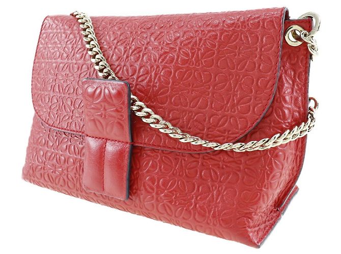 Borsa a Spalla Loewe Avenue Rossa Rosso - vista 2