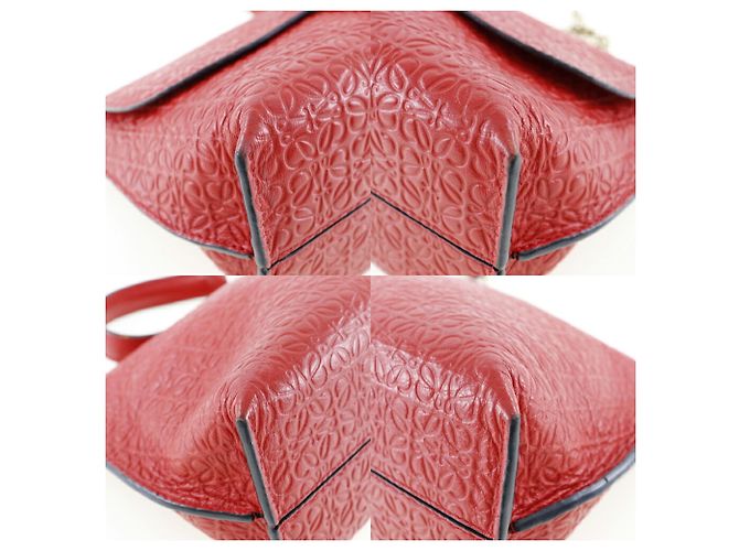 Borsa a Spalla Loewe Avenue Rossa Rosso - vista 4