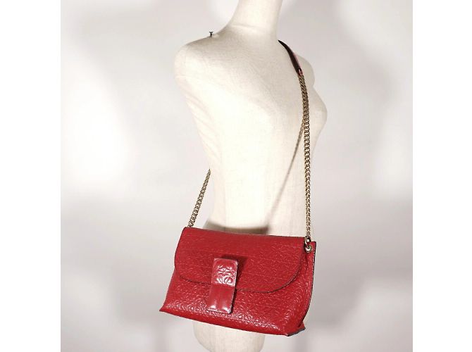 Borsa a Spalla Loewe Avenue Rossa Rosso - vista 9