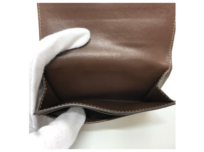 Billetera bi-fold de jacquard marrón Prada - vista 10