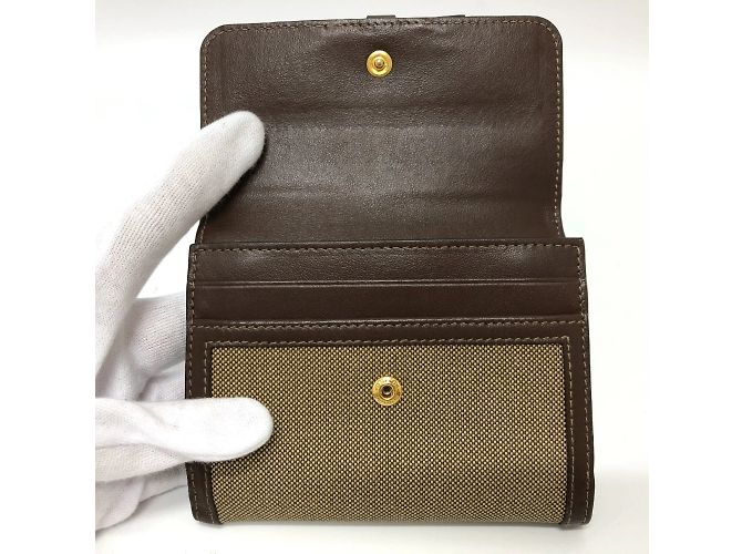Billetera bi-fold de jacquard marrón Prada - vista 11