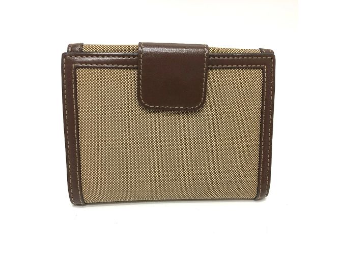 Billetera bi-fold de jacquard marrón Prada - vista 2