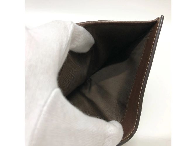 Billetera bi-fold de jacquard marrón Prada - vista 8