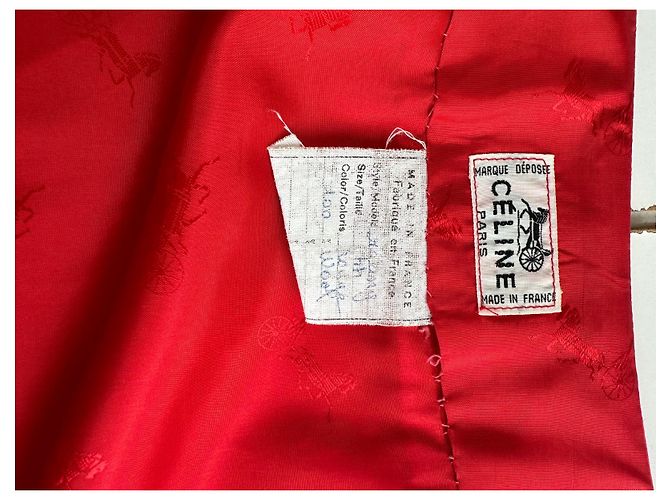 Céline Falda Celine con hebilla triunfante Roja - vista 10