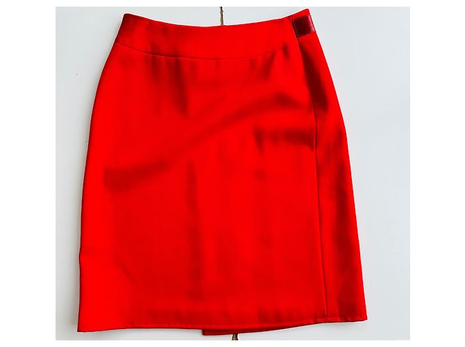 Céline Falda Celine con hebilla triunfante Roja - vista 12