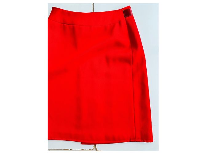 Céline Falda Celine con hebilla triunfante Roja - vista 13