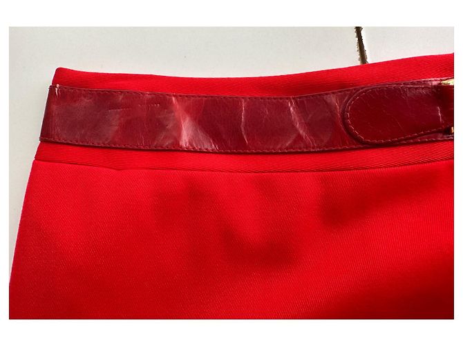 Céline Falda Celine con hebilla triunfante Roja - vista 4