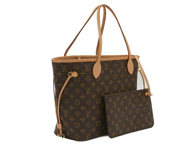 Borsa tote Neverfull MM Monogram Louis Vuitton Beige - vista 2