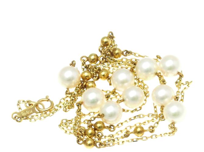 Collana pendente in perle d'oro 18K Mikimoto - vista 14