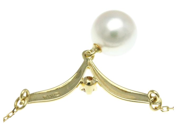 Mikimoto Perlen-Diamant-Pendellekette - Ansicht 7