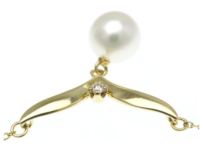 Mikimoto Perlen-Diamant-Pendellekette - Ansicht 8